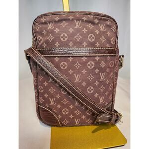 Louis Vuitton Danube Monogram Crossbody Bag Mini Lin Line Brown Vintage LV